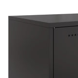 vidaXL Dressoir 100,5x39x107 cm staal zwart