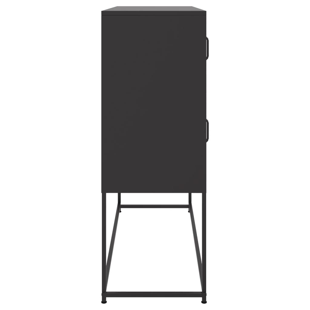 vidaXL Dressoir 100,5x39x107 cm staal zwart