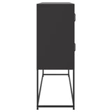 vidaXL Dressoir 100,5x39x107 cm staal zwart