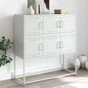 vidaXL Dressoir 100,5x39x107 cm staal zwart