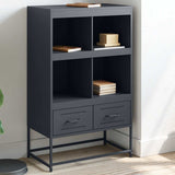 vidaXL Hoge kast 68x39x111,5 cm staal zwart