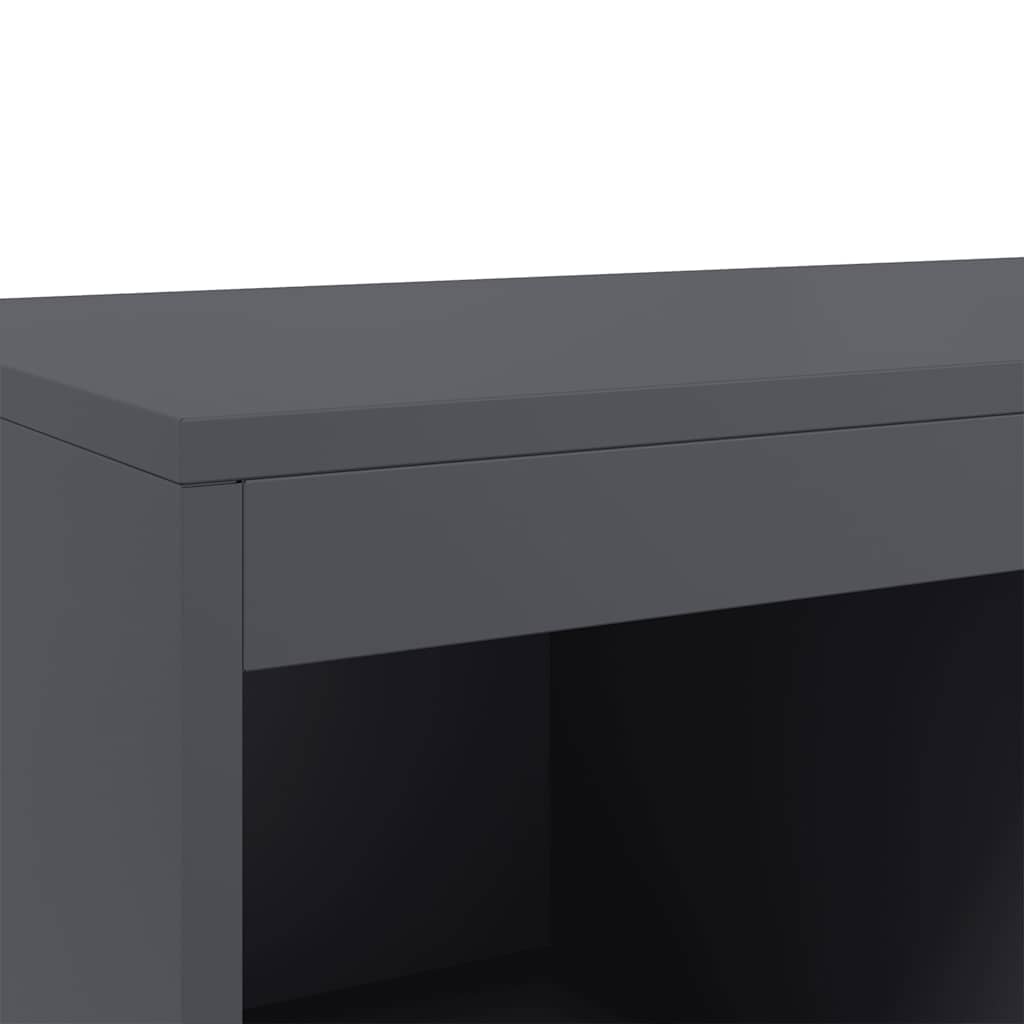 vidaXL Hoge kast 68x39x111,5 cm staal zwart