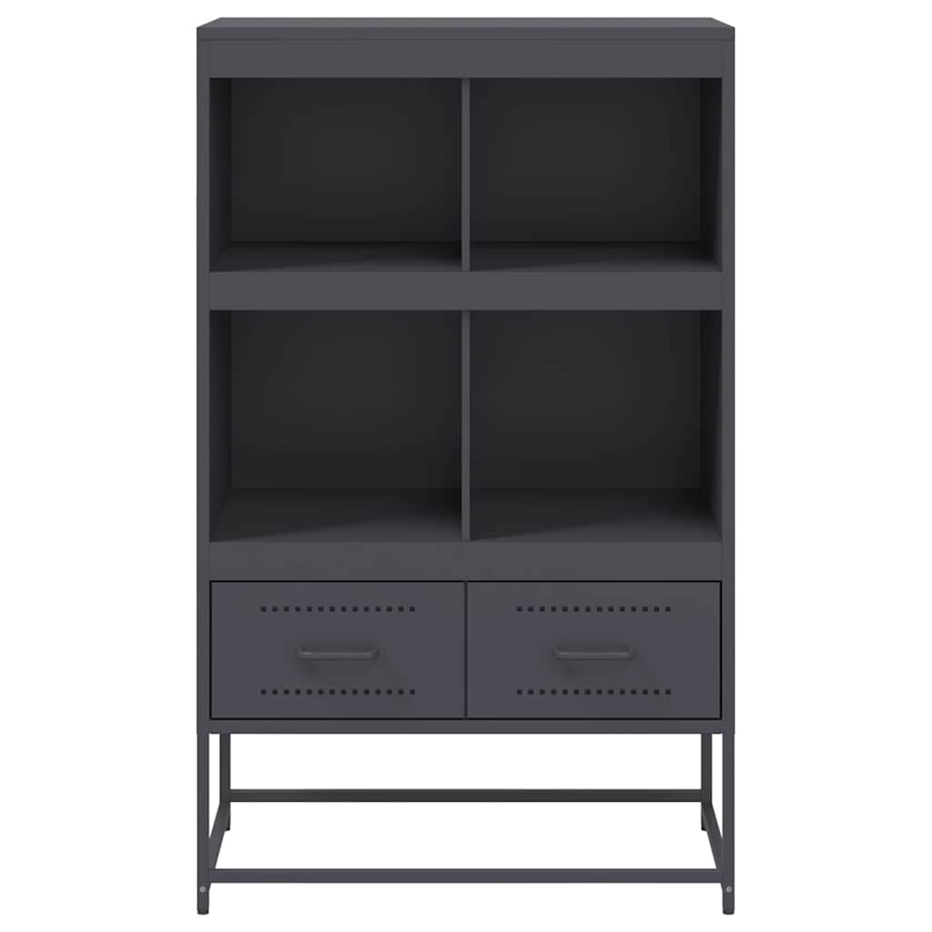 vidaXL Hoge kast 68x39x111,5 cm staal zwart