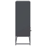 vidaXL Hoge kast 68x39x111,5 cm staal zwart