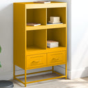 vidaXL Hoge kast 68x39x111,5 cm staal zwart
