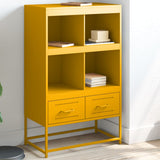 vidaXL Hoge kast 68x39x111,5 cm staal zwart