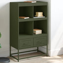 vidaXL Hoge kast 68x39x111,5 cm staal zwart