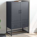 vidaXL Highboard 68x39x111.5 cm steel black