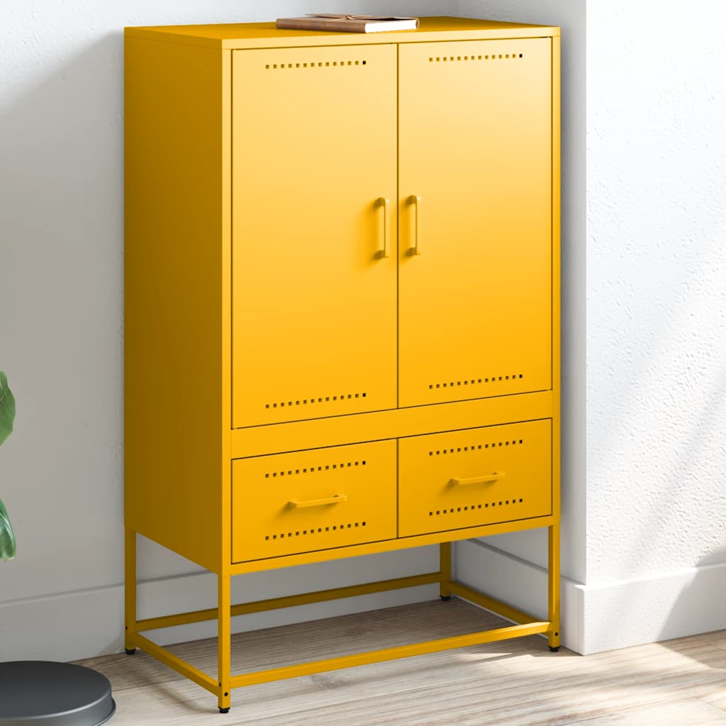 vidaXL Highboard 68x39x111.5 cm steel black