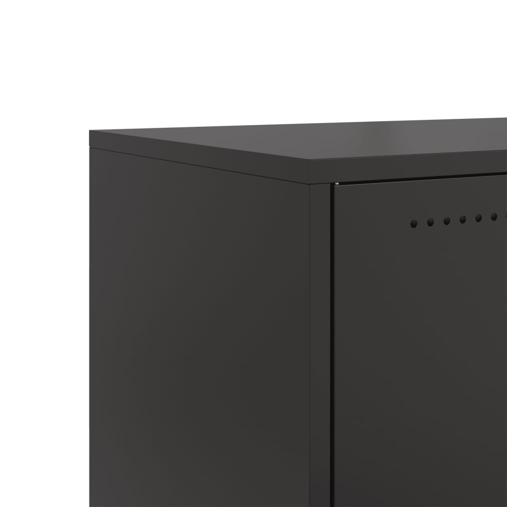 vidaXL Tv-meubel 68x39x43,5 cm staal zwart