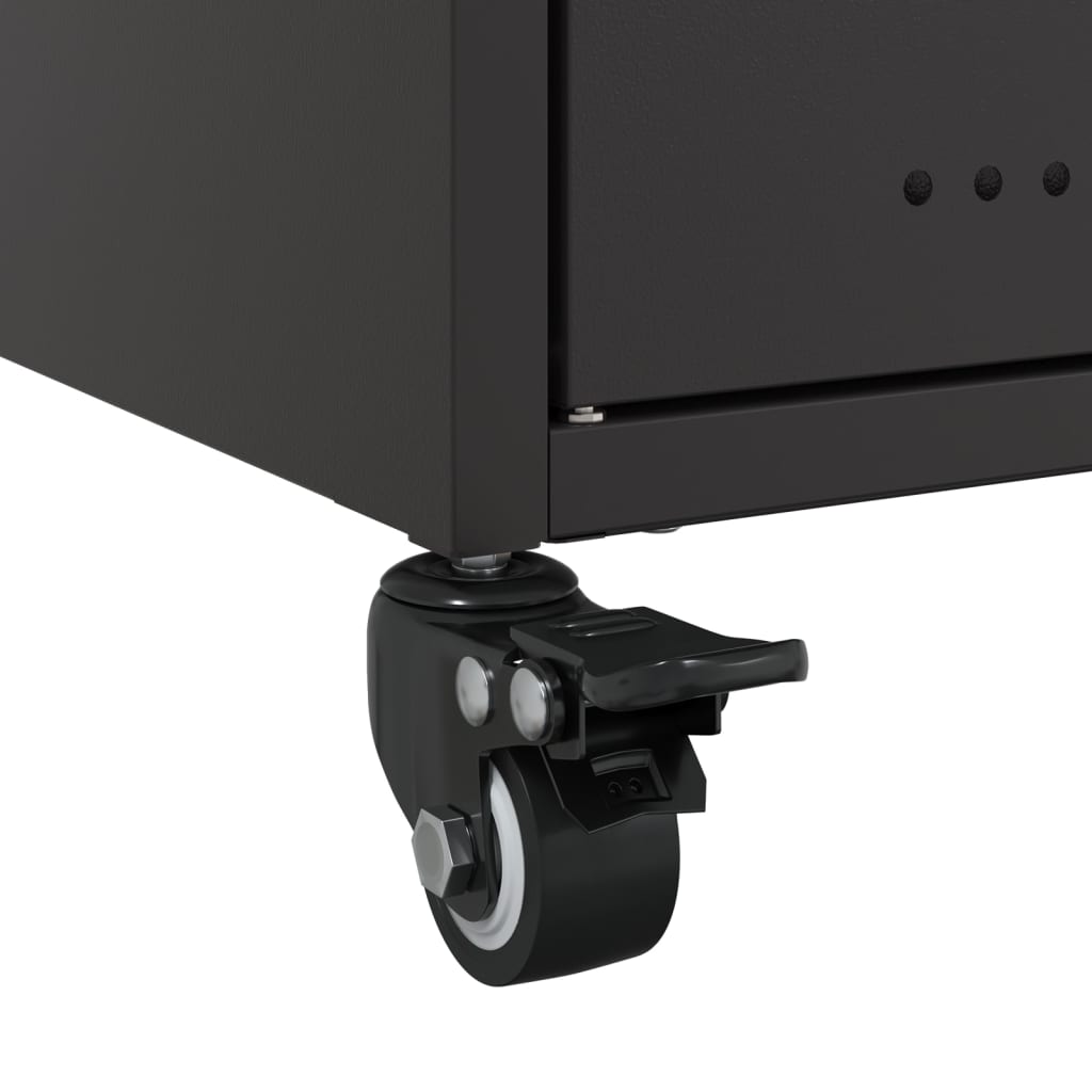 vidaXL Tv-meubel 68x39x43,5 cm staal zwart