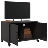 vidaXL Tv-meubel 68x39x43,5 cm staal zwart