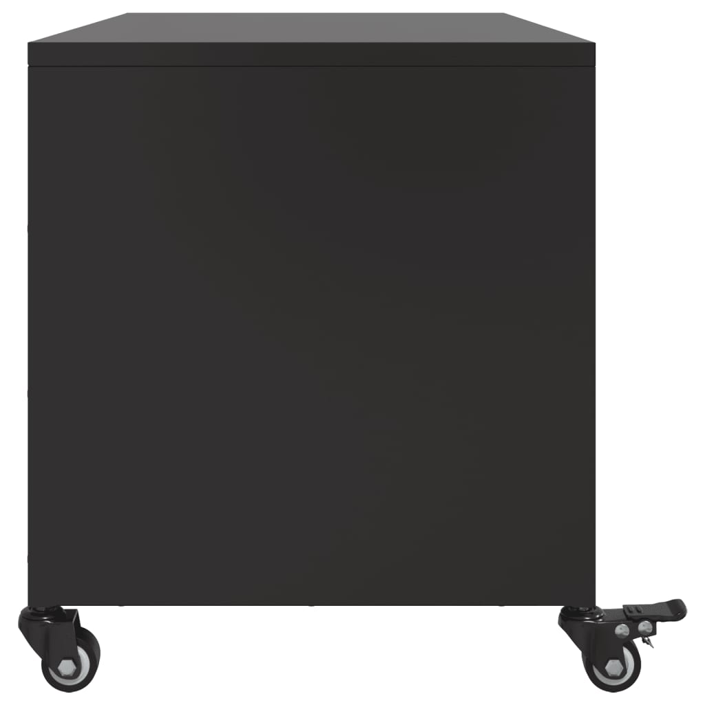 vidaXL Tv-meubel 68x39x43,5 cm staal zwart