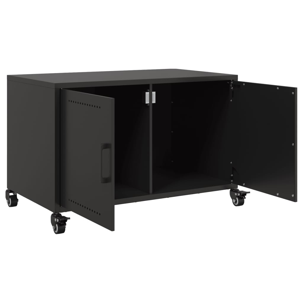 vidaXL Tv-meubel 68x39x43,5 cm staal zwart
