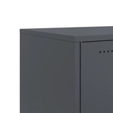 vidaXL Tv-meubel 100,5x39x43,5 cm staal zwart