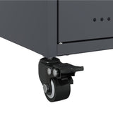 vidaXL Tv-meubel 100,5x39x43,5 cm staal zwart