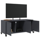 vidaXL Tv-meubel 100,5x39x43,5 cm staal zwart