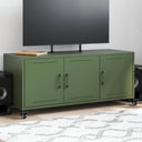 vidaXL Tv-meubel 100,5x39x43,5 cm staal zwart