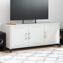 vidaXL Tv-meubel 100,5x39x43,5 cm staal zwart