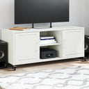vidaXL Tv-meubel 100,5x39x43,5 cm staal zwart
