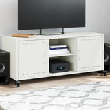 vidaXL Tv-meubel 100,5x39x43,5 cm staal zwart