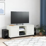 vidaXL Tv-meubel 100,5x39x43,5 cm staal zwart