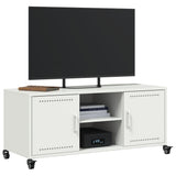 vidaXL Tv-meubel 100,5x39x43,5 cm staal zwart