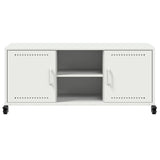 vidaXL Tv-meubel 100,5x39x43,5 cm staal zwart