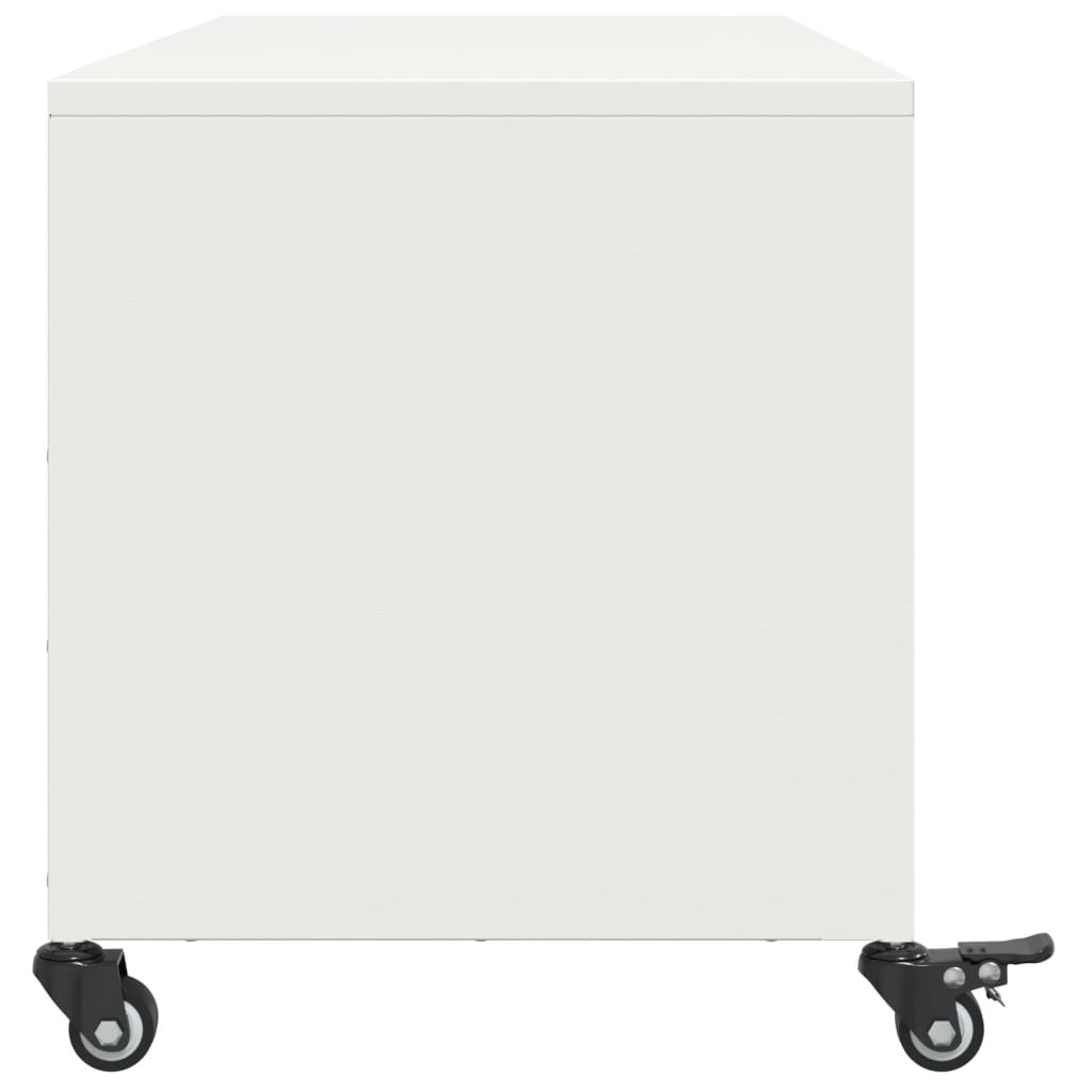 vidaXL Tv-meubel 100,5x39x43,5 cm staal zwart