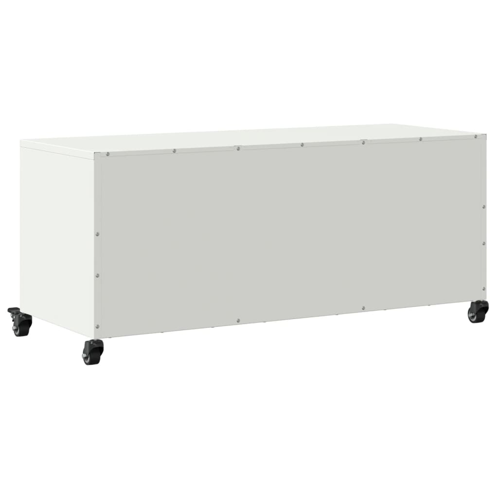 vidaXL Tv-meubel 100,5x39x43,5 cm staal zwart