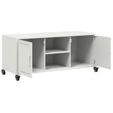 vidaXL Tv-meubel 100,5x39x43,5 cm staal zwart