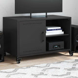 vidaXL TV Stand 68x39x43.5 cm Steel Black