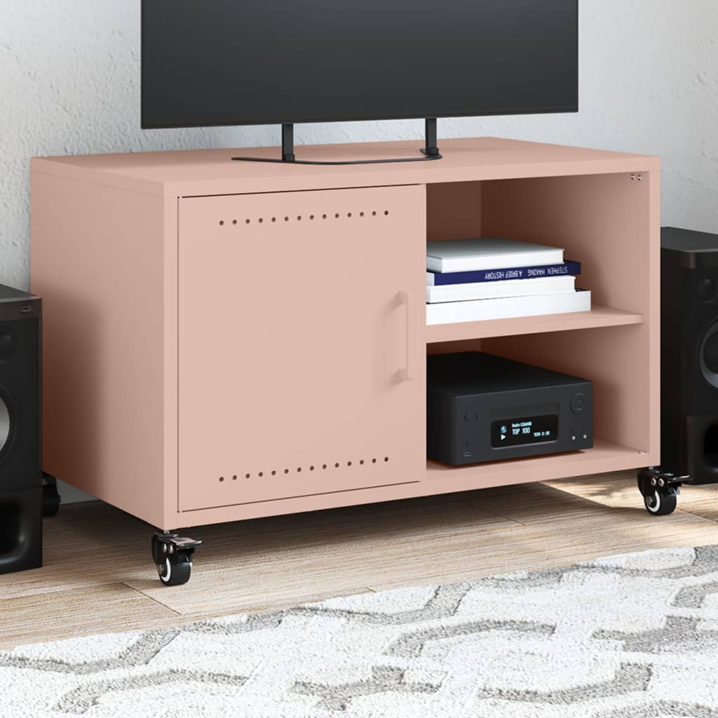 vidaXL TV Stand 68x39x43.5 cm Steel Black