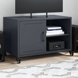 vidaXL TV Stand 68x39x43.5 cm Steel Black
