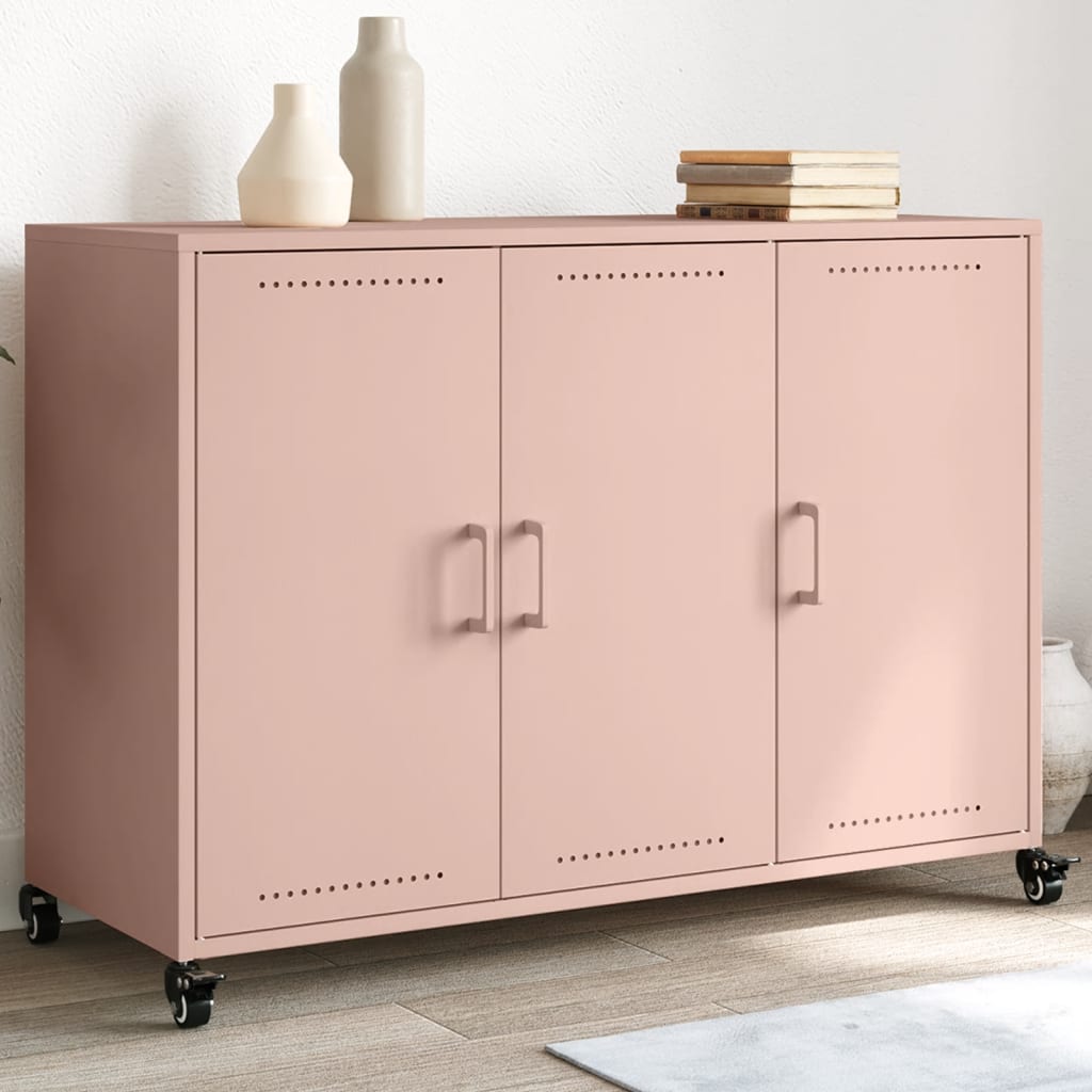 vidaXL Dressoir 100,5x39x72 cm staal zwart
