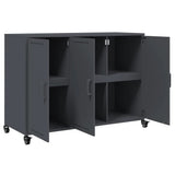vidaXL Dressoir 100,5x39x72 cm staal zwart