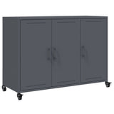 vidaXL Dressoir 100,5x39x72 cm staal zwart
