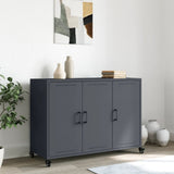 vidaXL Dressoir 100,5x39x72 cm staal zwart