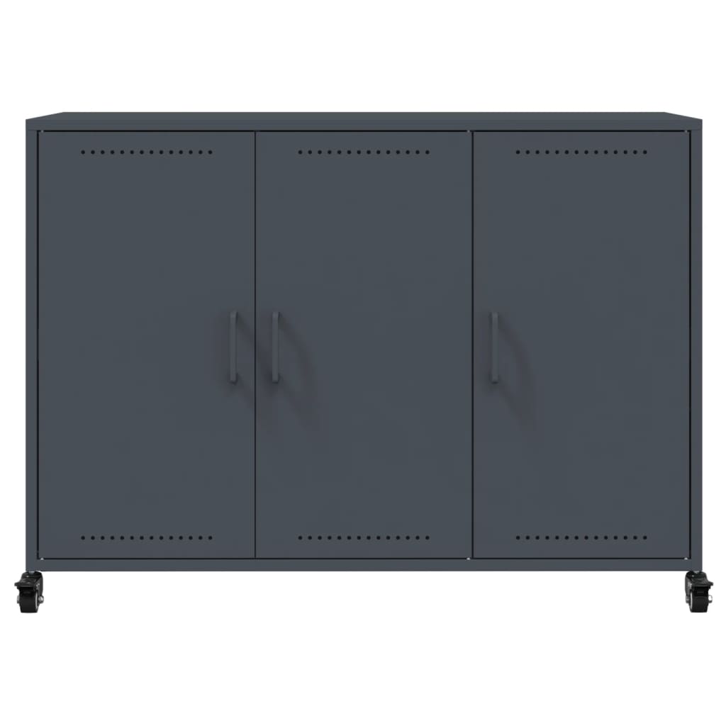 vidaXL Dressoir 100,5x39x72 cm staal zwart
