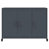 vidaXL Dressoir 100,5x39x72 cm staal zwart