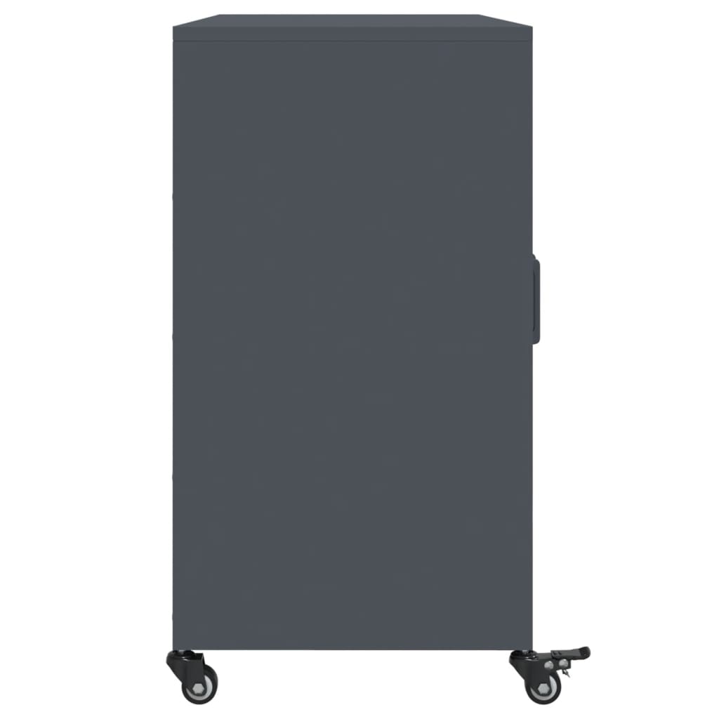 vidaXL Dressoir 100,5x39x72 cm staal zwart