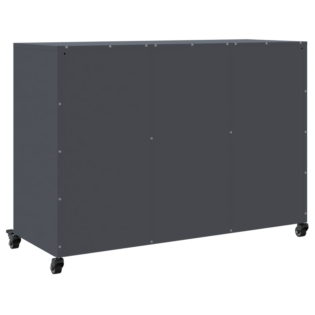 vidaXL Dressoir 100,5x39x72 cm staal zwart