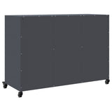 vidaXL Dressoir 100,5x39x72 cm staal zwart