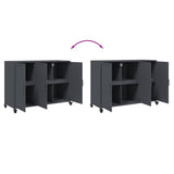 vidaXL Dressoir 100,5x39x72 cm staal zwart