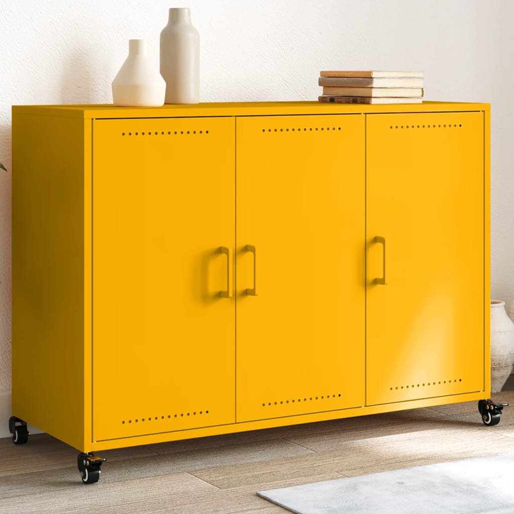 vidaXL Dressoir 100,5x39x72 cm staal zwart