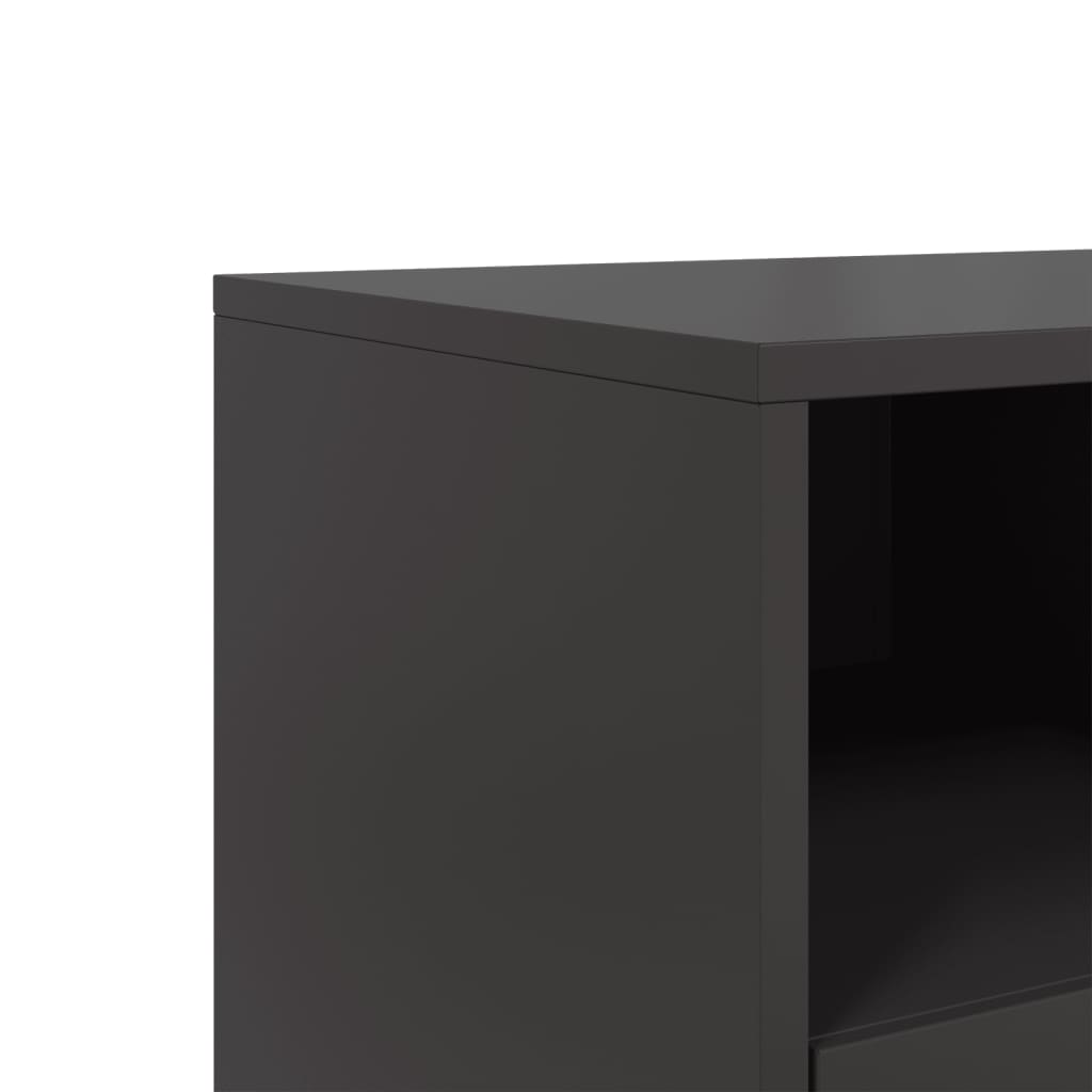 vidaXL TV Cabinet 100.5x39x43.5 cm Steel Black