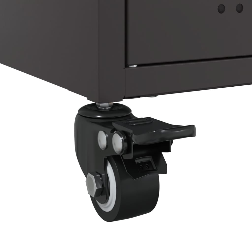 vidaXL TV Cabinet 100.5x39x43.5 cm Steel Black