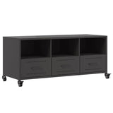 vidaXL TV Cabinet 100.5x39x43.5 cm Steel Black