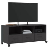 vidaXL TV Cabinet 100.5x39x43.5 cm Steel Black