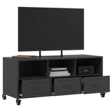 vidaXL TV Cabinet 100.5x39x43.5 cm Steel Black